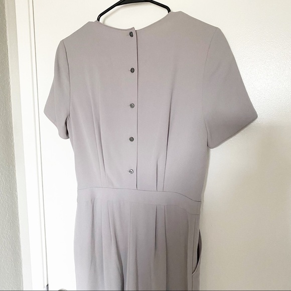 REISS Gray jumpsuit With button back and side pockets - Picture 9 of 12